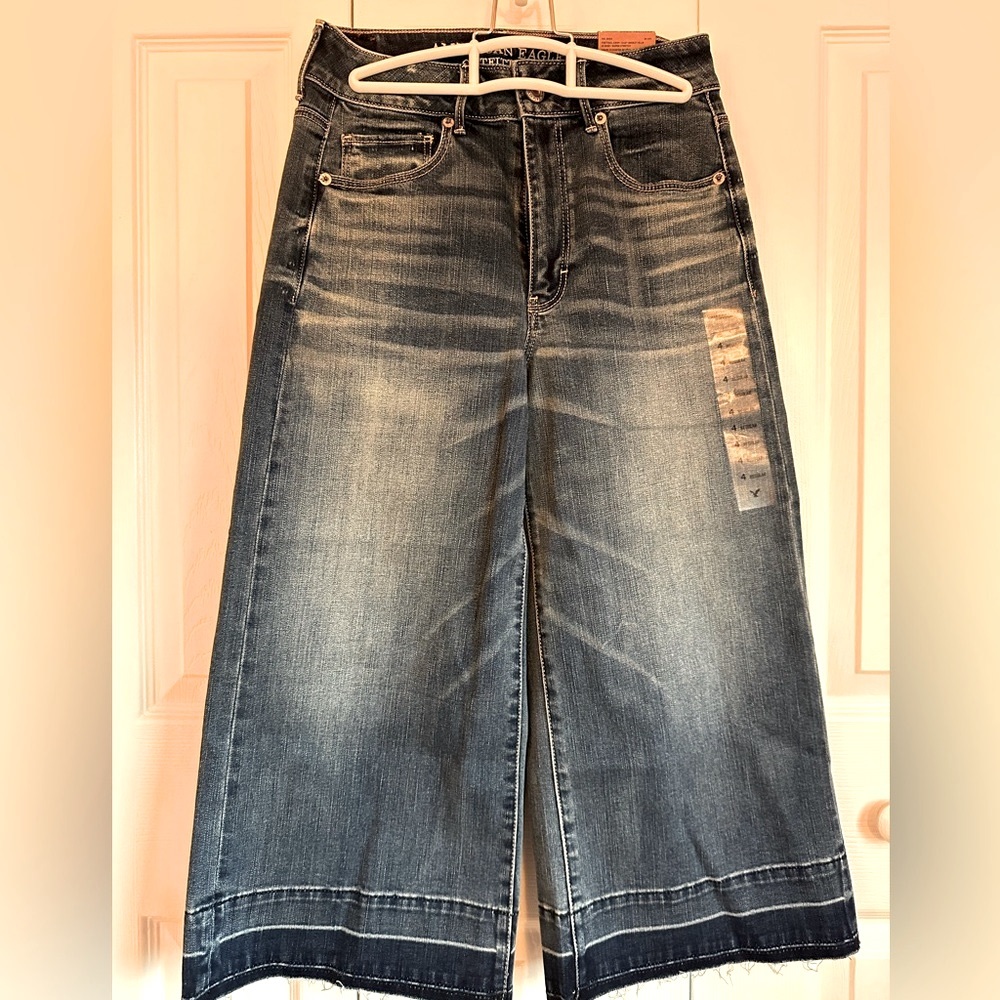 American Eagle wide leg crop jeans
